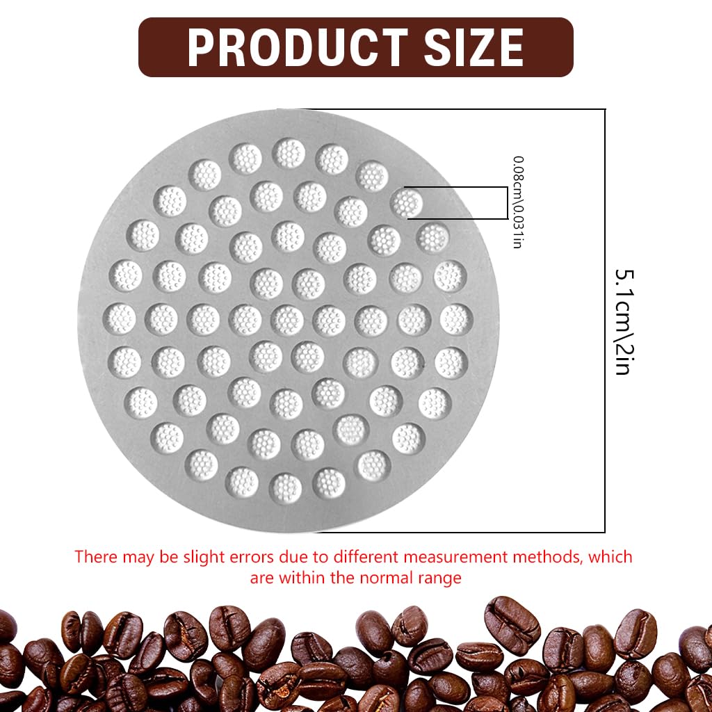 Supvox Espresso Puck Screen 51mm for Even Extraction with 0.8mm Fine Mesh | 304 Stainless Steel