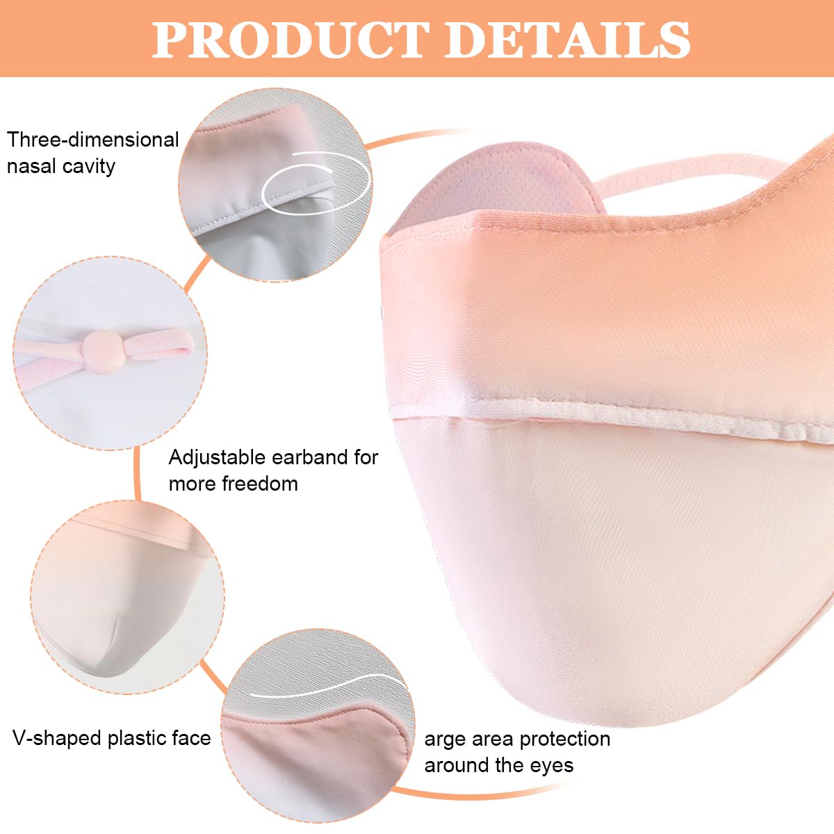 PALAY Women Face Mask for Outdoor Use with UPF 50+ Protection and Adjustable Ties | Ice Silk Breathable Cover