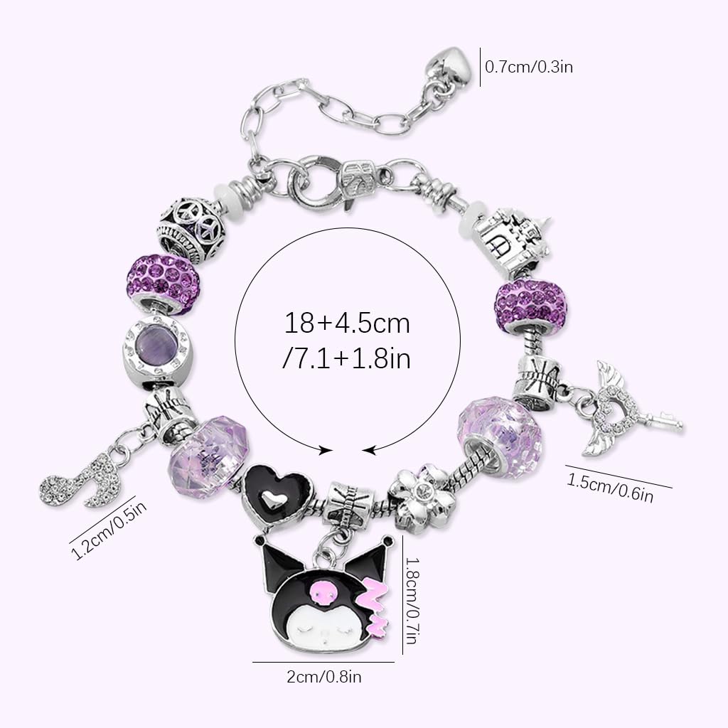 SANNIDHI Bracelet for Girls with Cute Charms and Heart Key Design | Ideal Friendship Gift