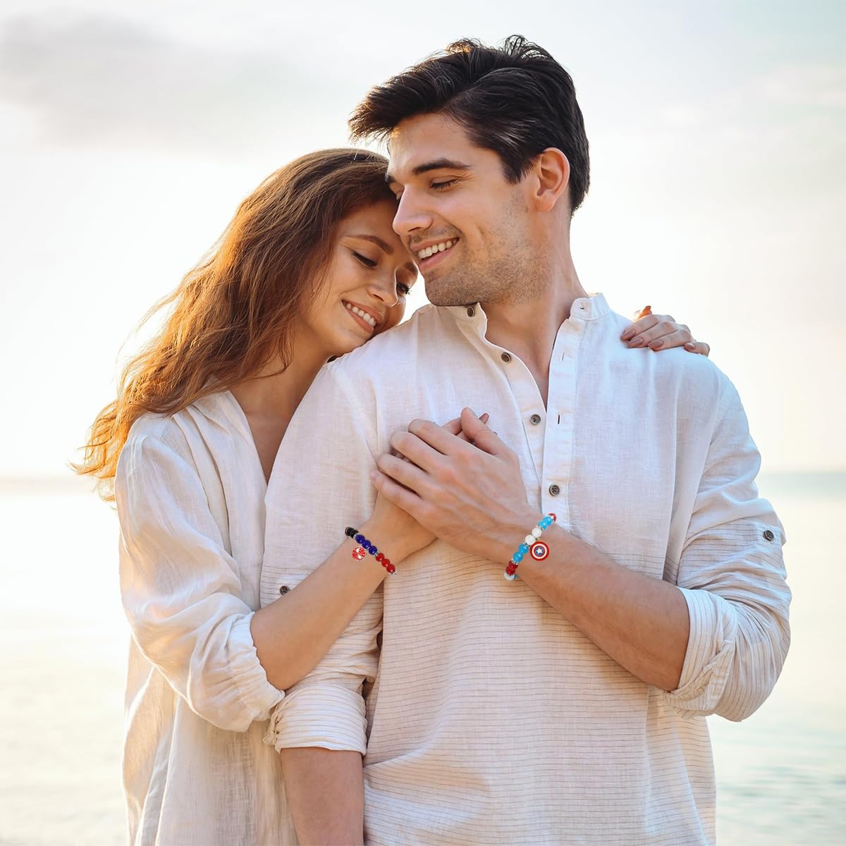 SANNIDHI Friendship Bracelet for Girls featuring Magnetic Heart Charm with 8mm Opal Beads | Kawaii Hello Kitty Gift for Friends