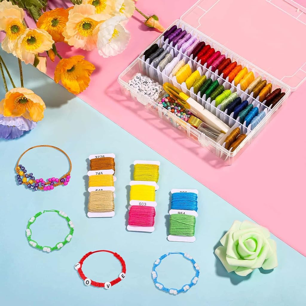 Venzina String Bracelet Making Kit for DIY Crafts with 488 pcs Beads and Tools | Friendship Set