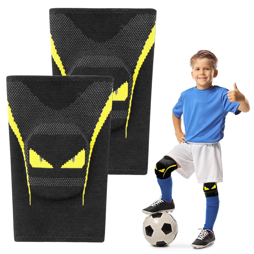 PROBEROS Sport Compression Knee Sleeves for Kids with 15–25 mmHg Support | Nylon Knitted 2 Pcs