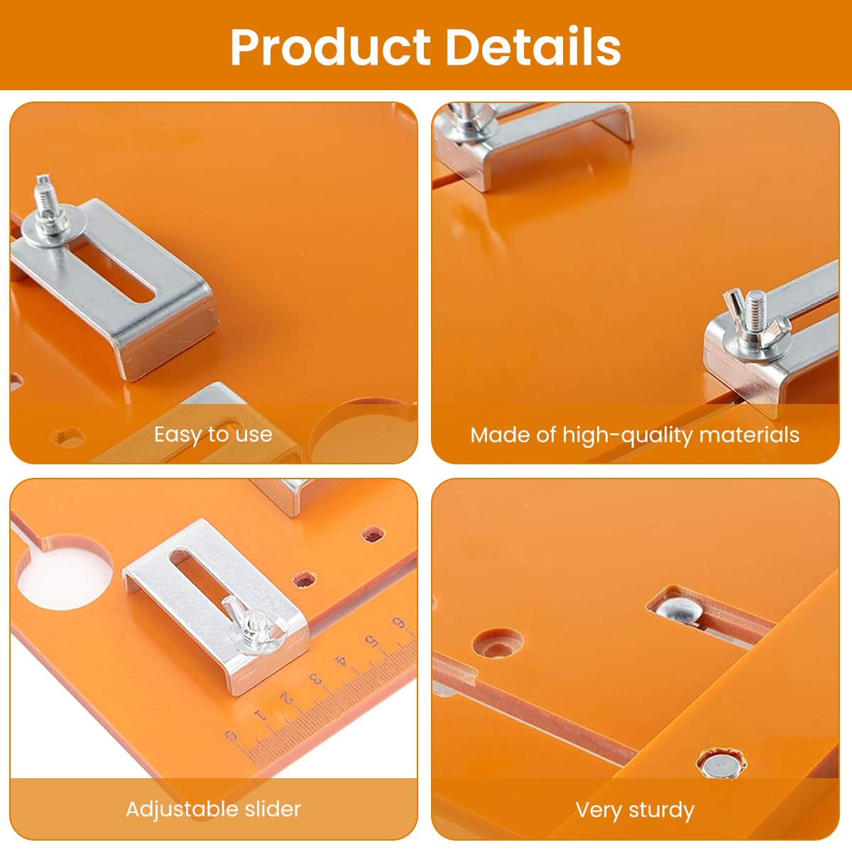 Serplex Adjustable Cutting Machine Guide for Circular Saws with 5mm Plastic Body 28x15cm | 2PCS