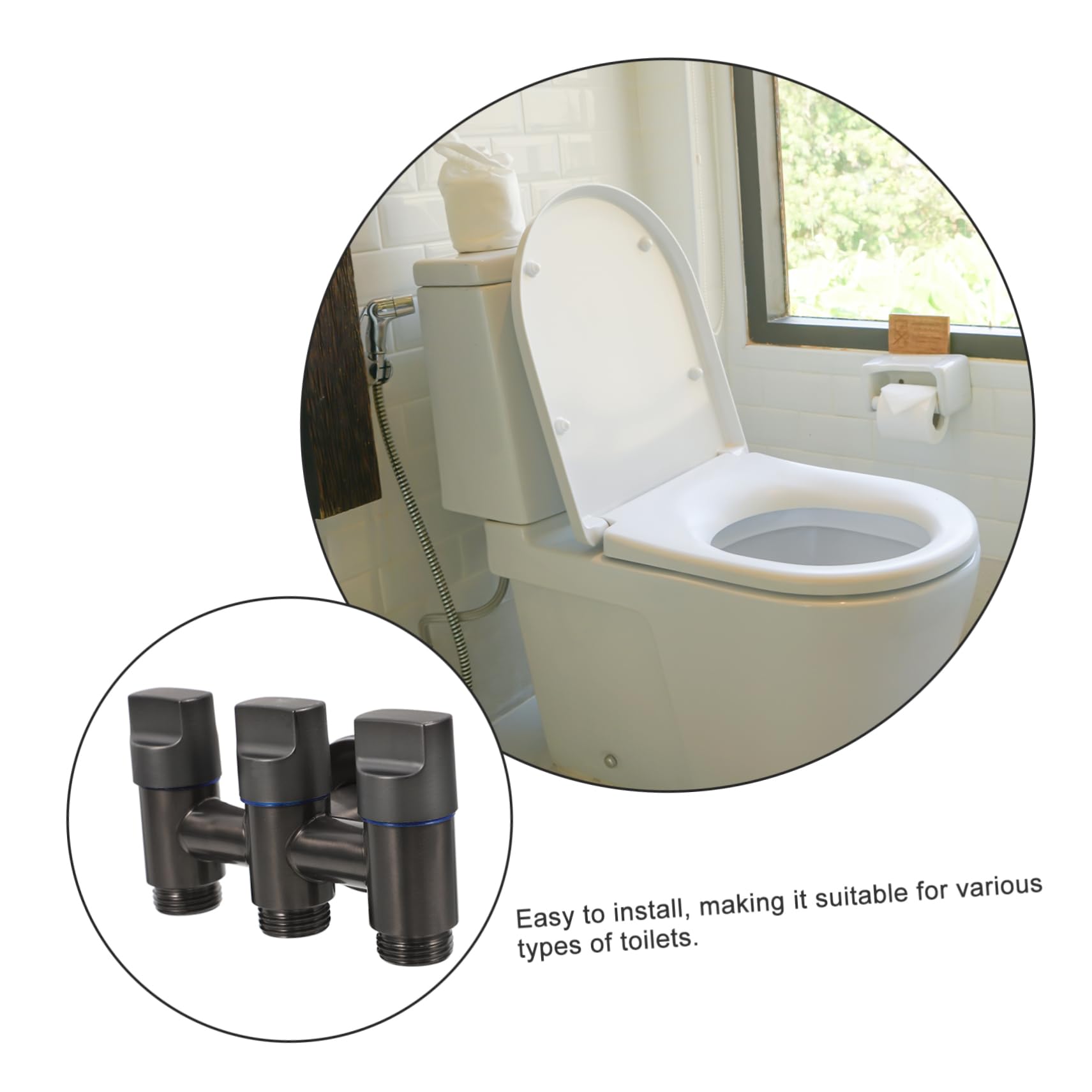 Supvox Water Inlet Valve for Washing Machines and Dishwashers featuring 3 in 1 Design and Stainless Steel Construction