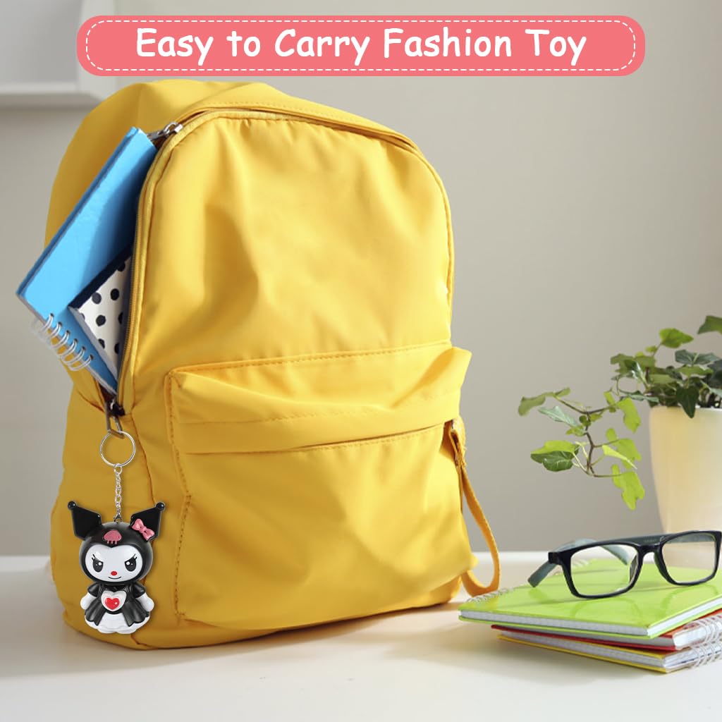 Zibuyu Kawaii Keychain Charm for Bags and Keys featuring 3 Changing Faces | PVC Gift for Girls