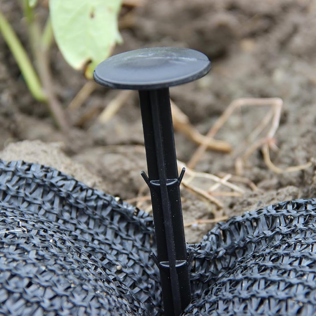 HASTHIP Plastic Landscape Staples for Garden Fabric Securing 100 pcs 11 cm | UV-Resistant Barbed Design