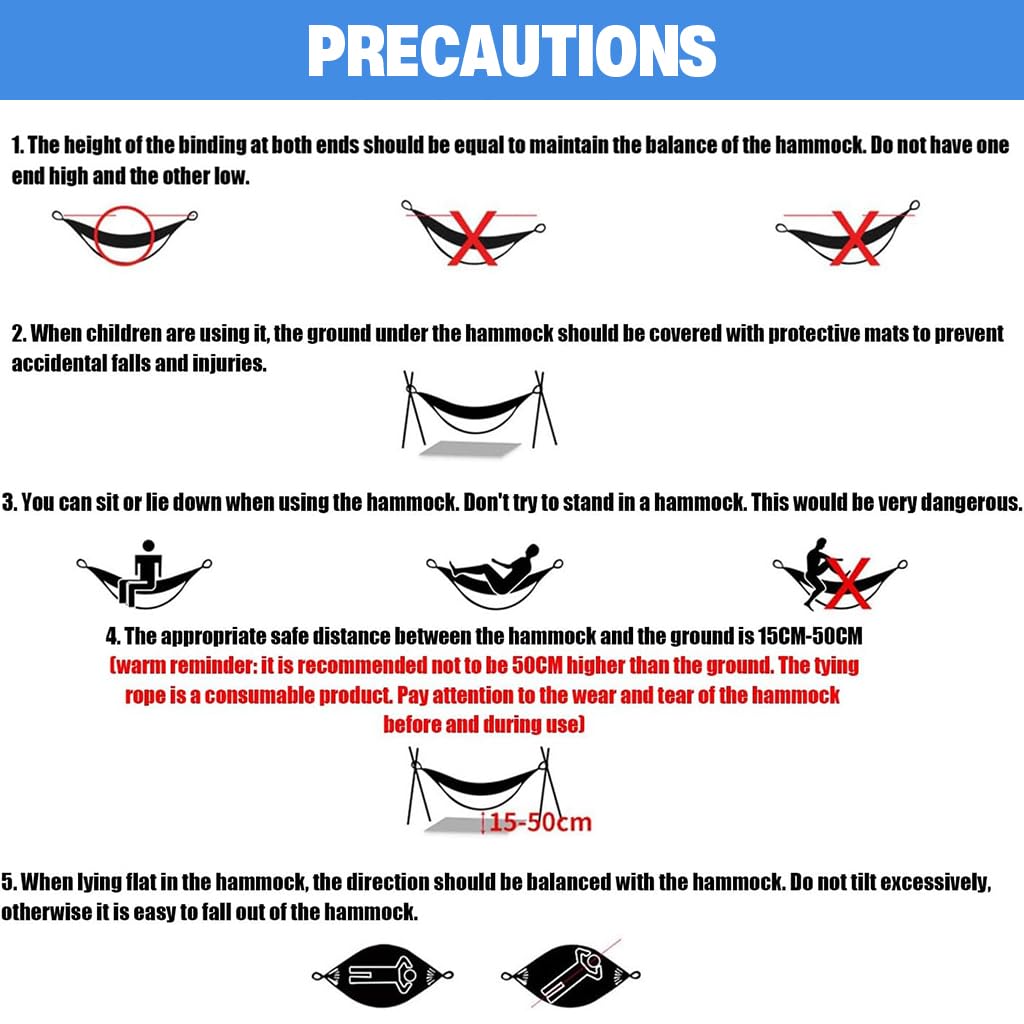 Proberos Hammock for Camping and Backyard Use with 330lbs Support and Parachute Nylon | Quick Setup Rope and Portable Bag