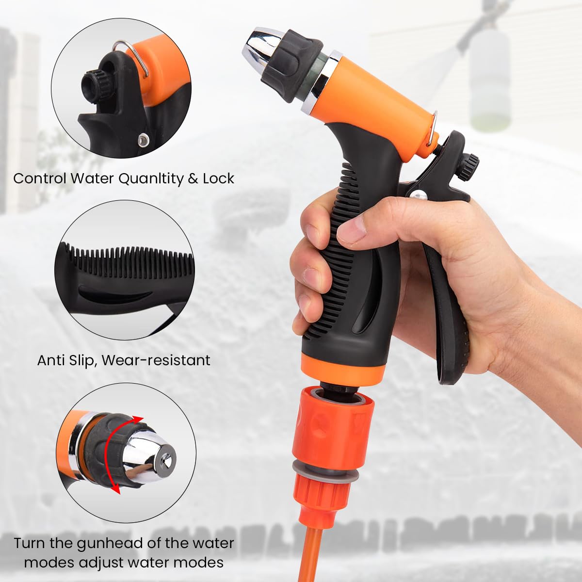 STHIRA 12V Portable Electric Car Washer for Cars and Bikes with 100W 60Psi Pump | 3 Spray Modes and Copper Coil Design