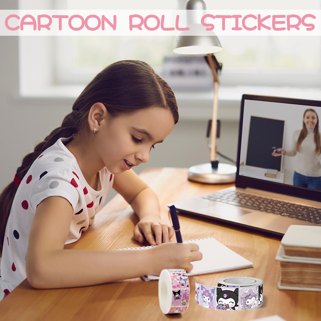 ZIBUYU Sticker Set for Journals and Laptops featuring 1000pcs Reusable Vinyl Anime Designs