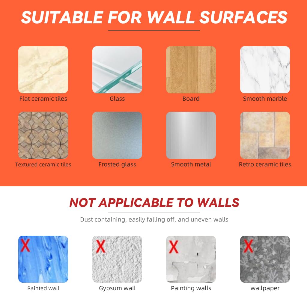 Zibuyu Bathroom Shelf for Wall with Self Adhesive Mount and Quick Drain Aluminum Rack 30.5x13x5.5cm | 2 Pcs Space Saving Storage