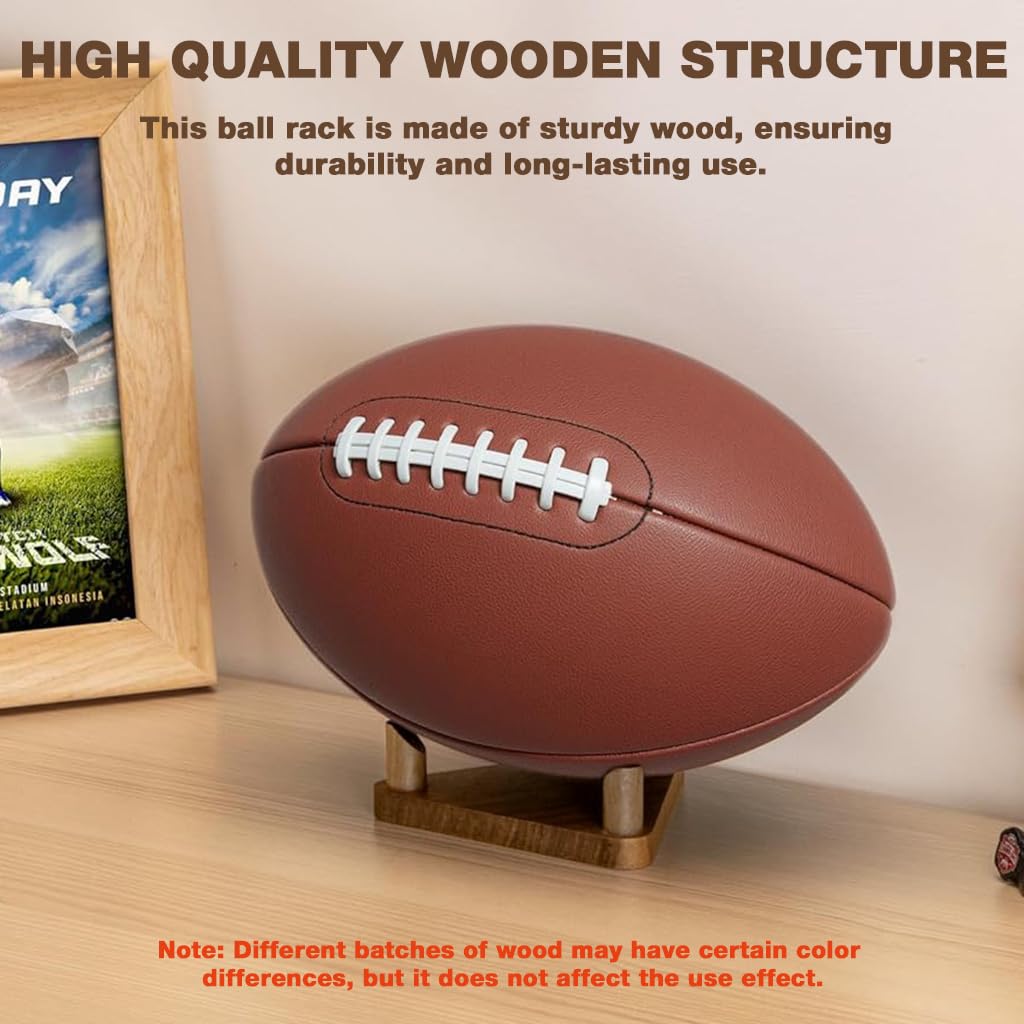 HASTHIP Triangle Wooden Ball Display Rack for Desktops with Stable Stand | 13.5x13.5x5cm