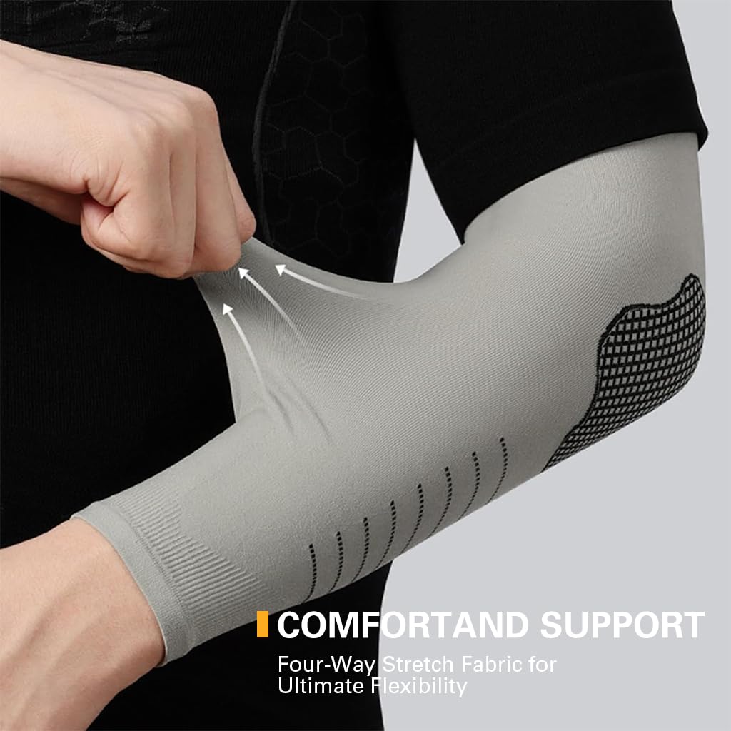 GUSTAVE Arm Sleeves for Men with UPF 50+ Sun Protection and Ice Silk Cooling Comfort | Quick Dry Outdoor Wear