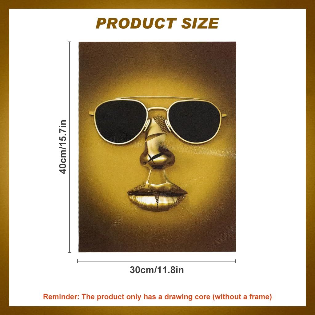 HASTHIP 3D Metal Figure Wall Art for Home and Office featuring Couple Love Heart 30x40cm Gold