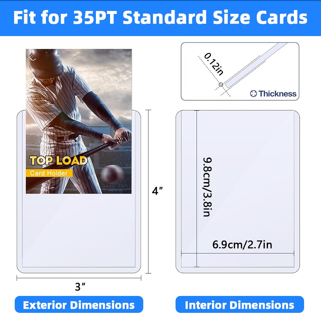 PATPAT Card Sleeves for K-pop and Trading Cards featuring Clear 3x4 in PVC Holders | 50 Pcs