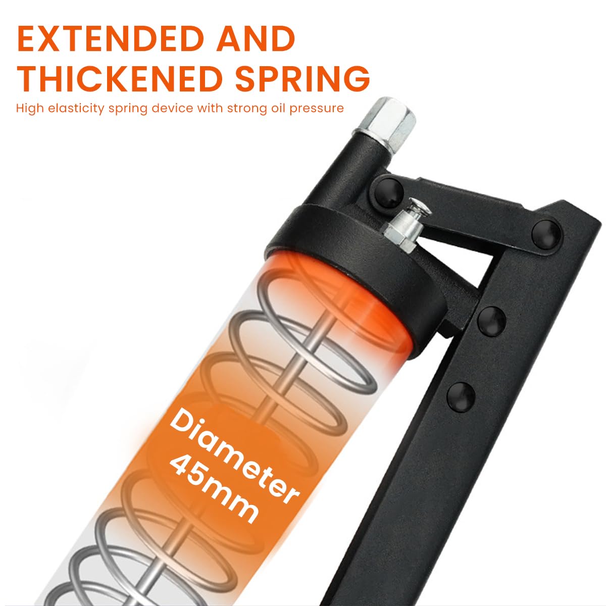 STHIRA Grease Gun Tool Kit for Mechanics with 14000 PSI Dual Piston Design and Anti Slip Handle