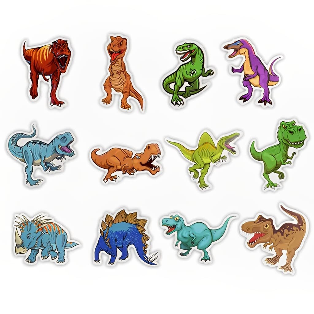 HASTHIP Dinosaur Sticker Set for DIY Crafts with 50pcs Vinyl Waterproof PVC Stickers | Scrapbook & Phone Decoration