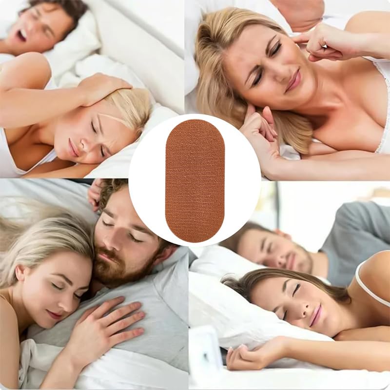 ZIBUYU Anti Snore Mouth Tape for Nasal Breathing Sleep with 30 Count Pre Cut Beige for Kids and Adults