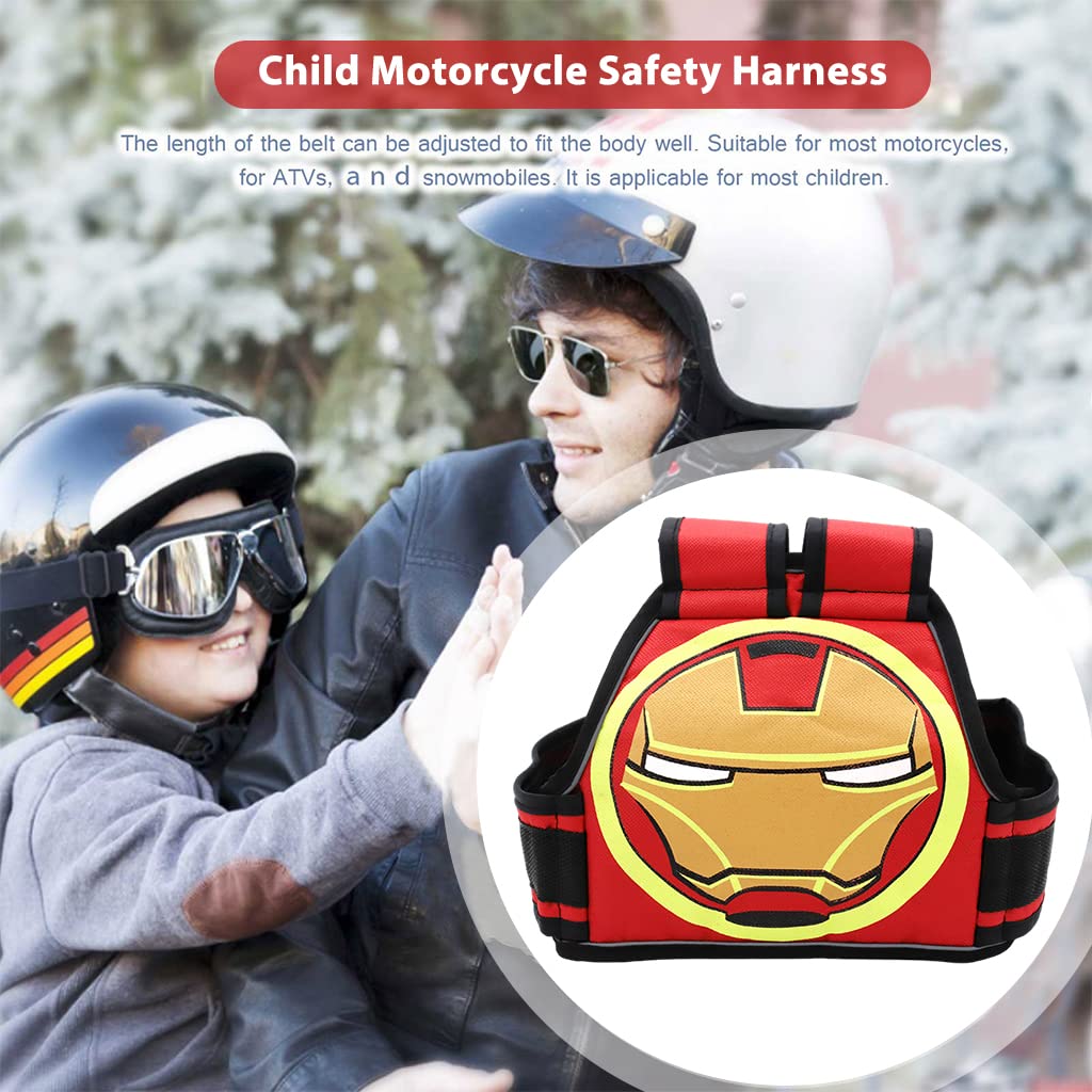 Venzina Safety Harness Belt for Kids Motorcycle Rides with 4 Strap Buckle and Reflective Strips | Adjustable Fit 90 165cm