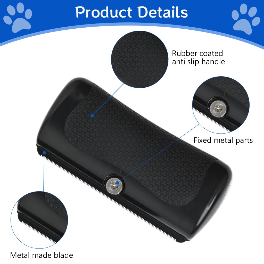 Qpets Pet Care Brush for Dogs featuring Zig Zag Teeth and Anti Slip Handle | 146x68mm ABS Grooming Comb