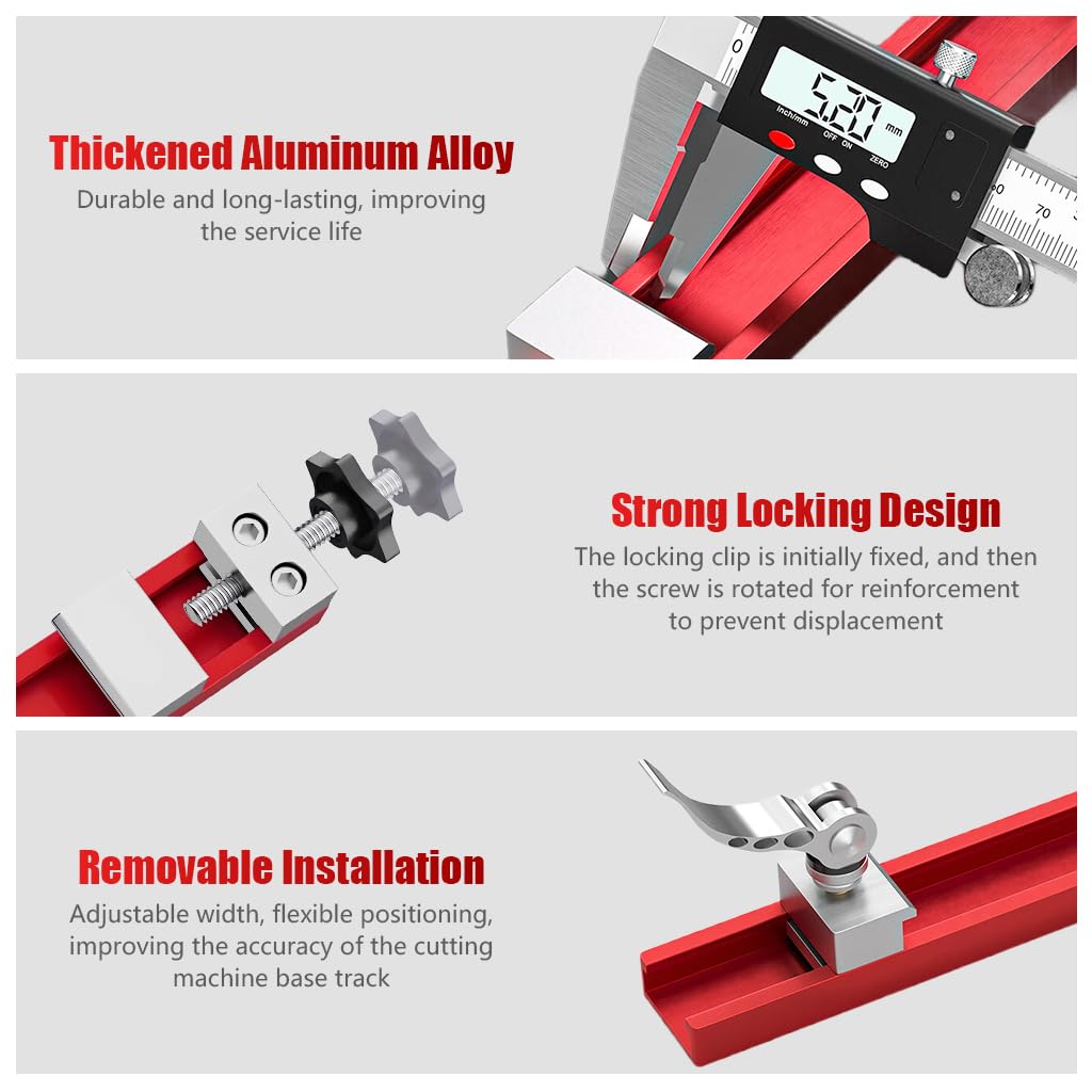 Serplex Woodworking Cutting Guide Fence for Straight Cuts with Adjustable Rail Support | Stable Alignment for Saws