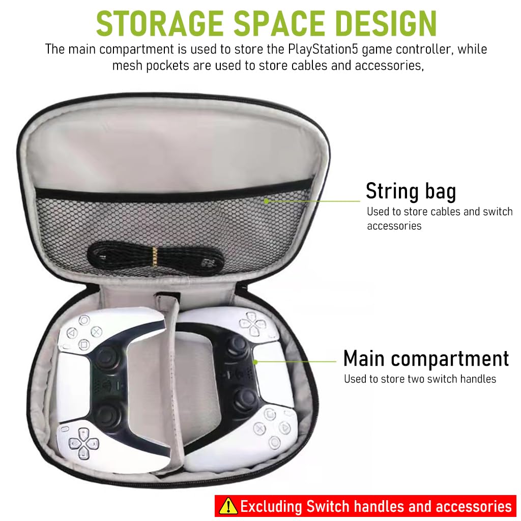 Carrying Case for PS5 Controller with EVA Storage Bag for Two Controllers | Travel Accessory Bag