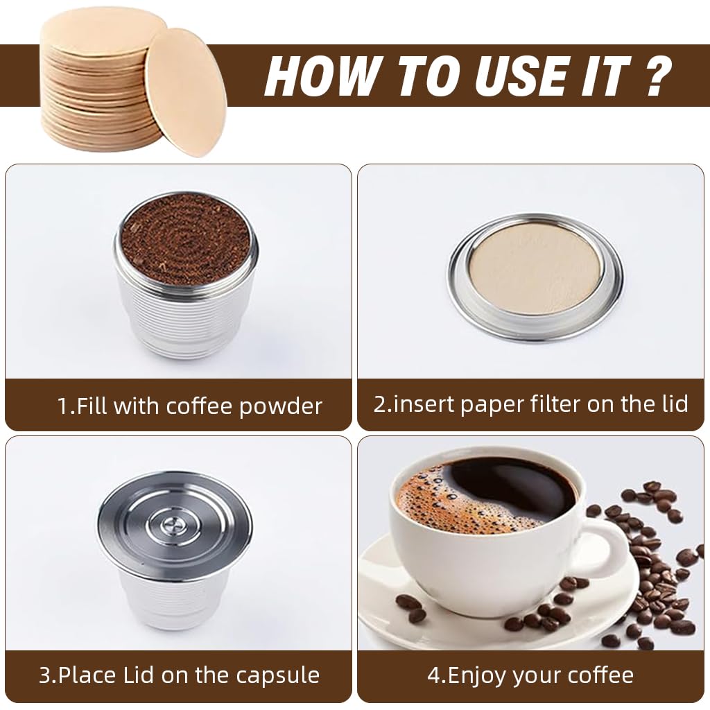 Supvox Coffee Filter Paper for 51mm Espresso Portafilter featuring 400 Unbleached Rounds | Eco-Friendly Disposable Filters