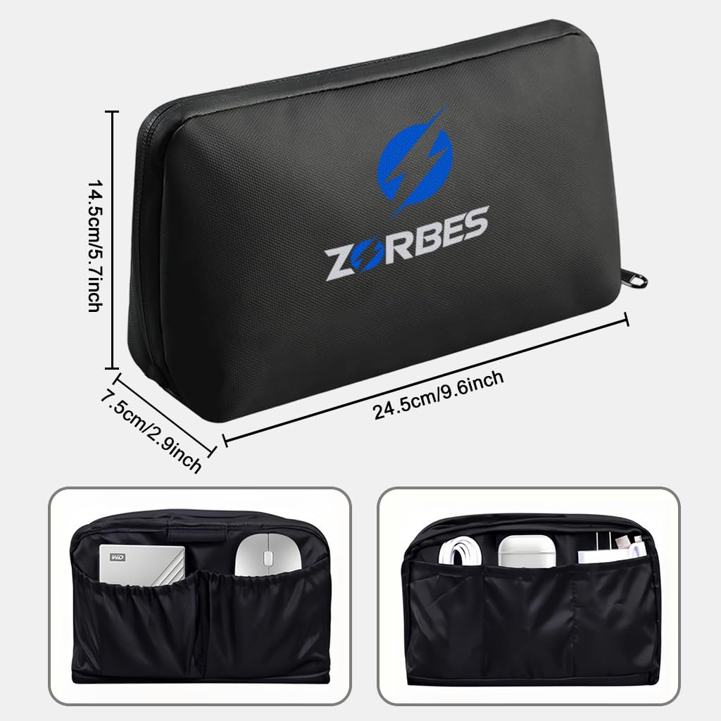 ZORBES Cable Organizer Bag for Travel featuring Multi Compartments and Waterproof Material | 154x153x152mm