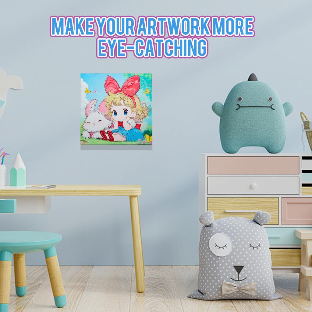 PATPAT Diamond Art Kits for Kids with Pearl Detailing featuring Cute Stitch Design | Fun DIY Craft