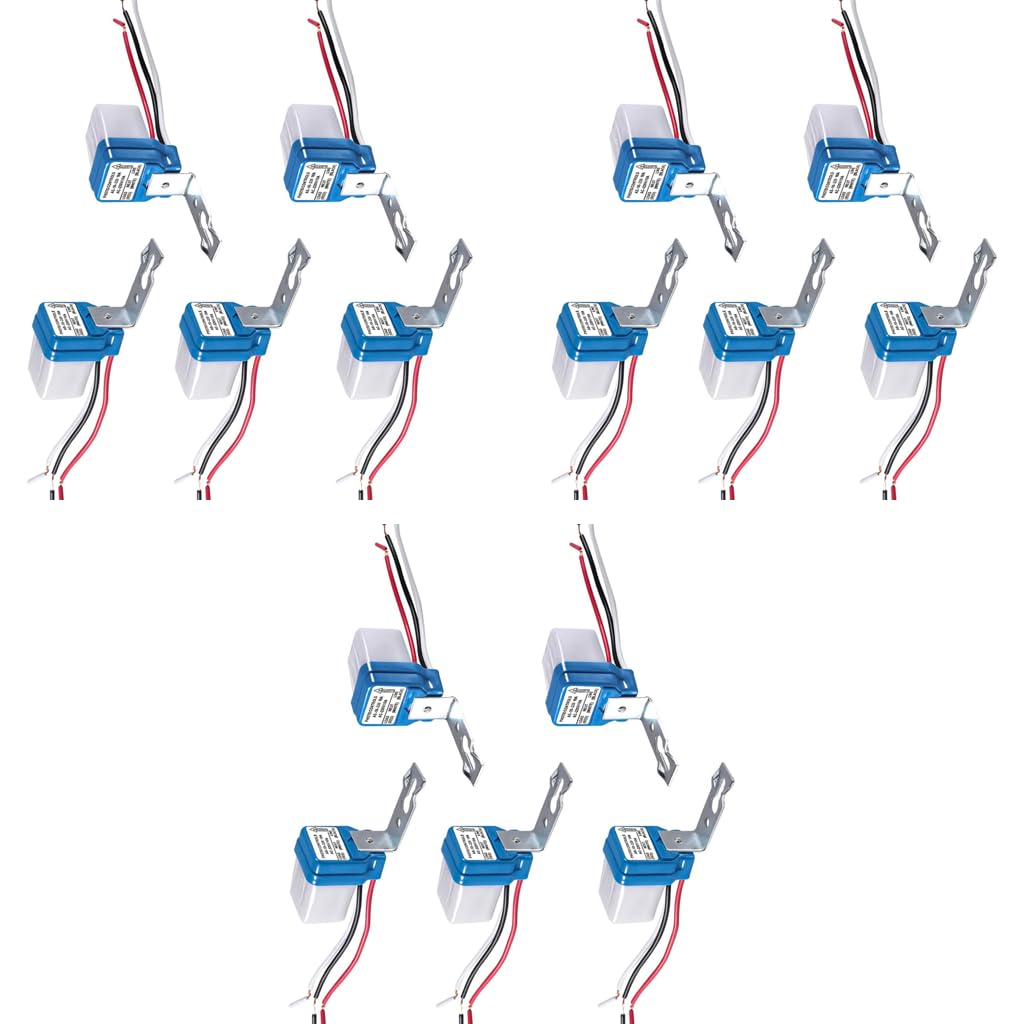 Serplex Photocell Switch 15PCS for Pathway Porch and Stair Lighting featuring Automatic Dusk to Dawn Sensor Control