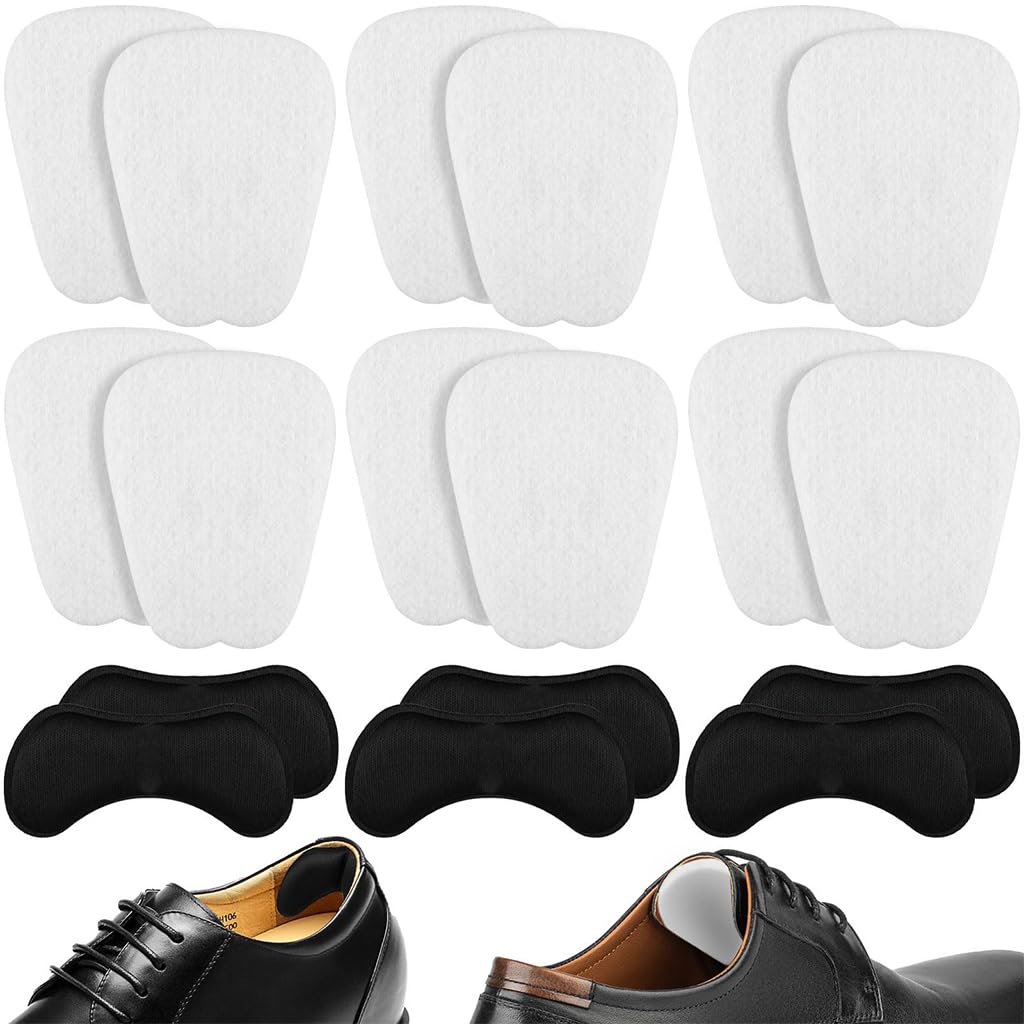 PALAY Heel Cushion Pads for Loose Shoes with Self-Adhesive Felt Inserts 9 Pairs | Blister Prevention for Men and Women