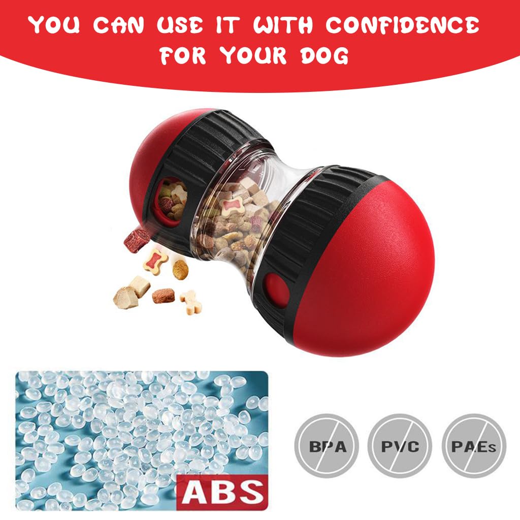 Qpets Dog Treats Dispenser for Slow Feeding with Dual Rotatable Openings and Food‑Grade PP ABS