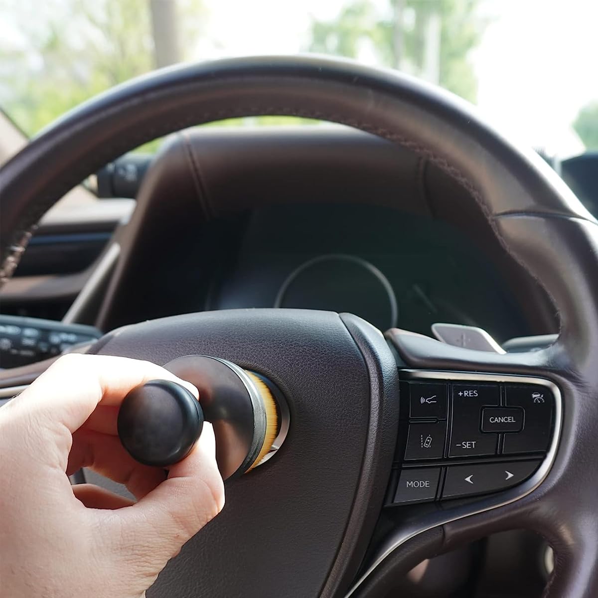 ZORBES Car Duster for Interior Detailing with 4.3 cm Ergonomic ABS Handle | Microfiber Brush