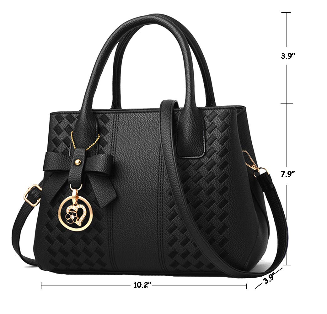 PROBEROS Black Exquisite Embroidery Classic Women Shoulder Bag