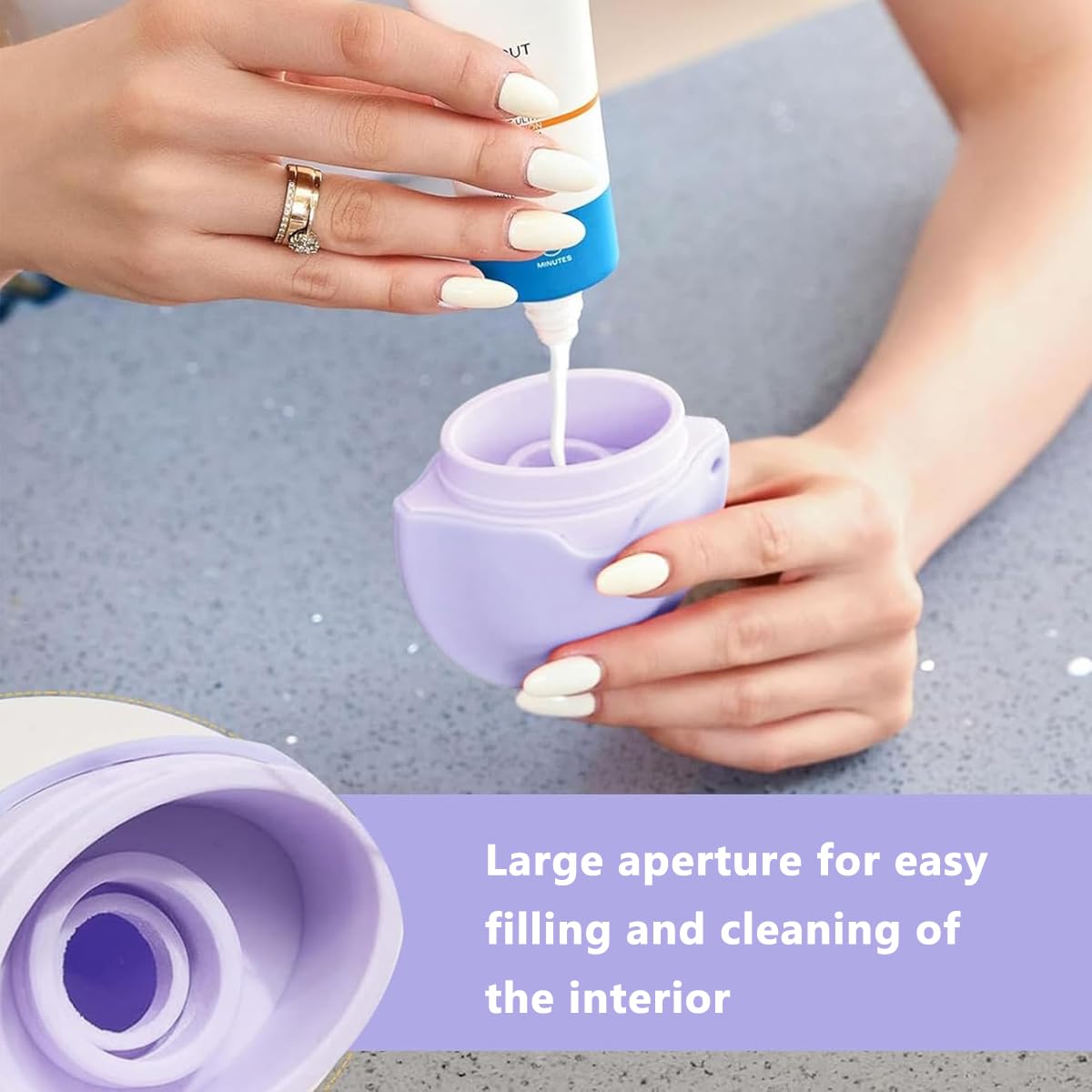 MAYCREATE Sunscreen Applicator for Beach and Travel with Roller Design and Silicone Housing | Lid and Lanyard