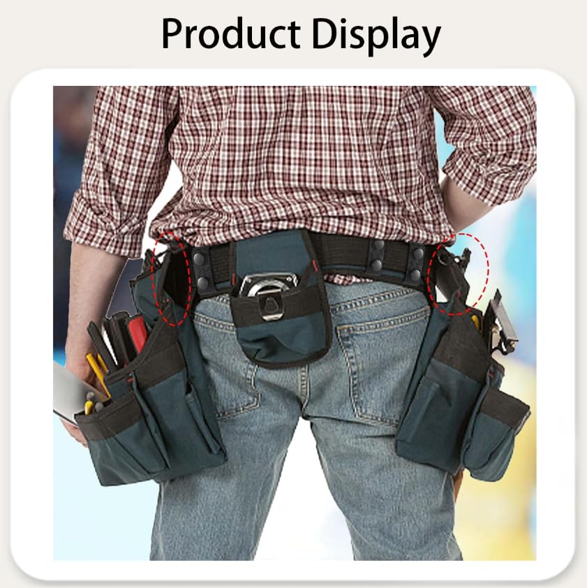 Zibuyu Belt Buckle Holders for Work and Tool Belts with Double Safety Snaps | 4 Pack Nylon
