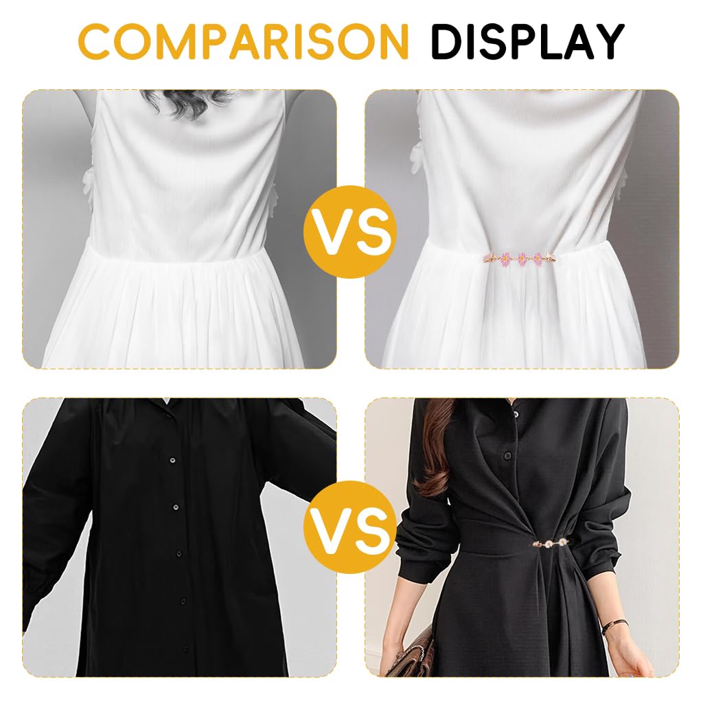 SANNIDHI Shawl Clips for Women featuring Daisy Chain Design 2Pcs in Pink and White | Multi‑Purpose Cardigan and Scarf Accessory