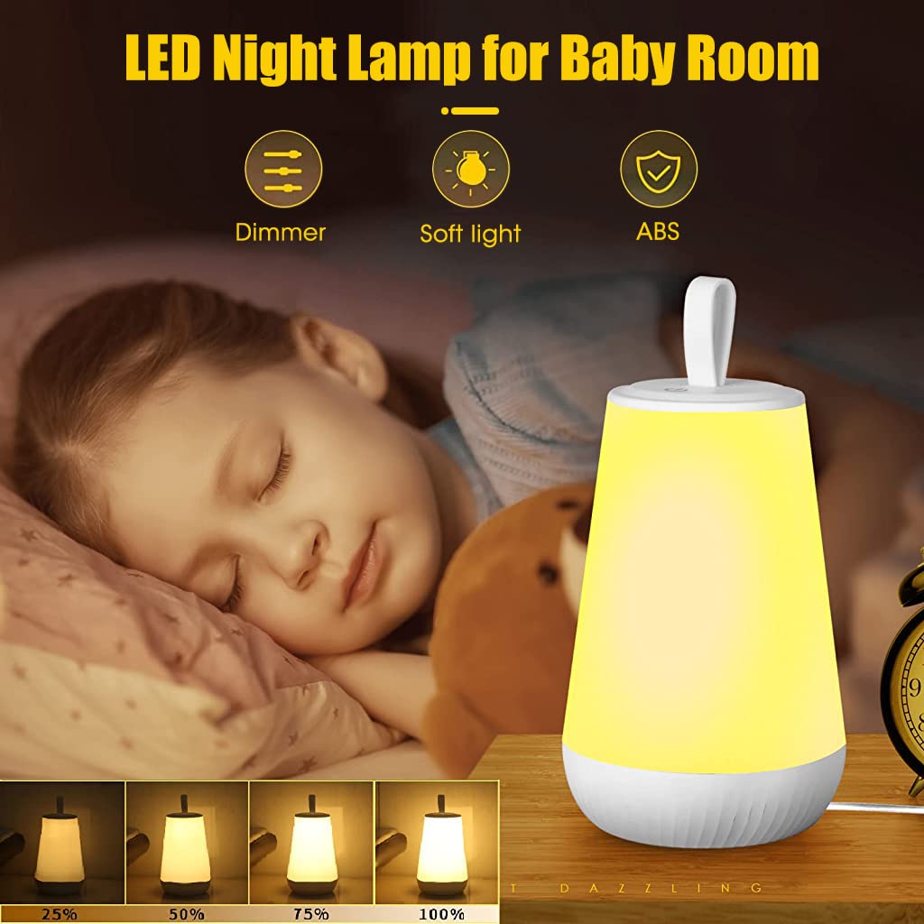 ELEPHANTBOAT RGBIC LED Night Lamp for Bedroom with 1200mAh Rechargeable Battery | Touch Control Color Modes for Kids