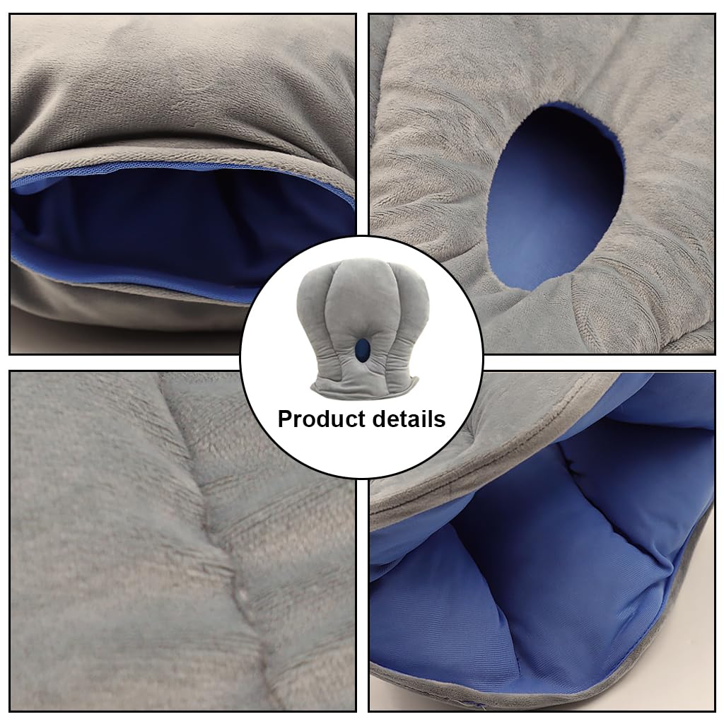 HANNEA Travel Pillow for Neck and Head Support on Plane Car and Office Desk | Comfortable Rest