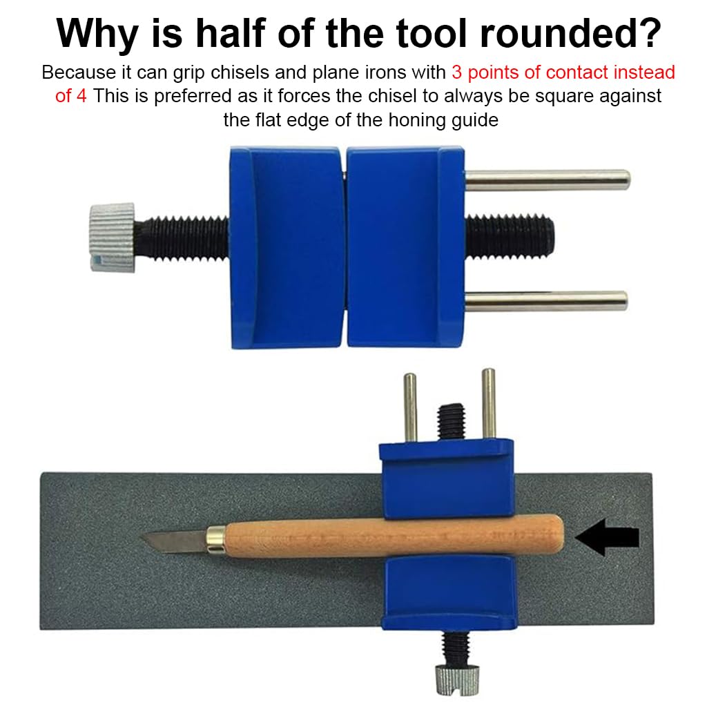 Serplex Honing Guide for Chisel and Plane Blades with 0-55mm Adjustable Clamp | Precision Sharpening Tool for Woodworking