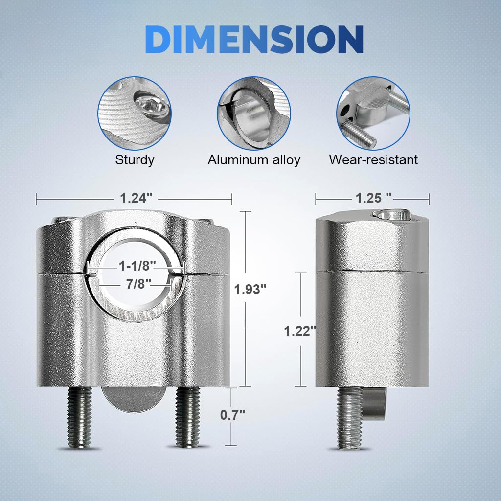 STHIRA Motorcycle Handlebar Riser Kit for 7/8 in and 1 1/8 in Bars with Aluminum Alloy Mounts | Ergonomic Design for Enhanced Comfort