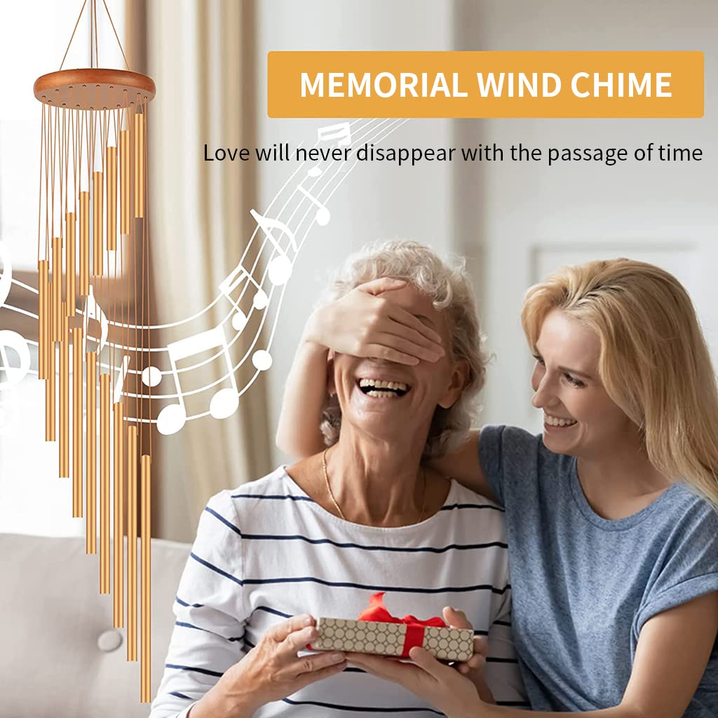 HASTHIP Wind Chimes for Home featuring 15 Aluminum Tubes and Hanging Hook Design | 23 Inch