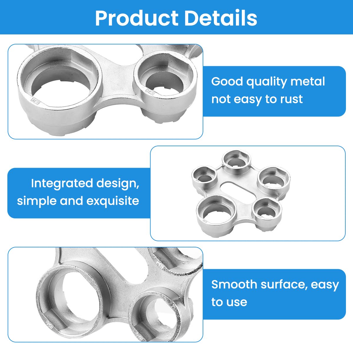 Serplex Faucet Aerator Removal Tool for Plumbing Work with Metal Multi Wrench 2PCS