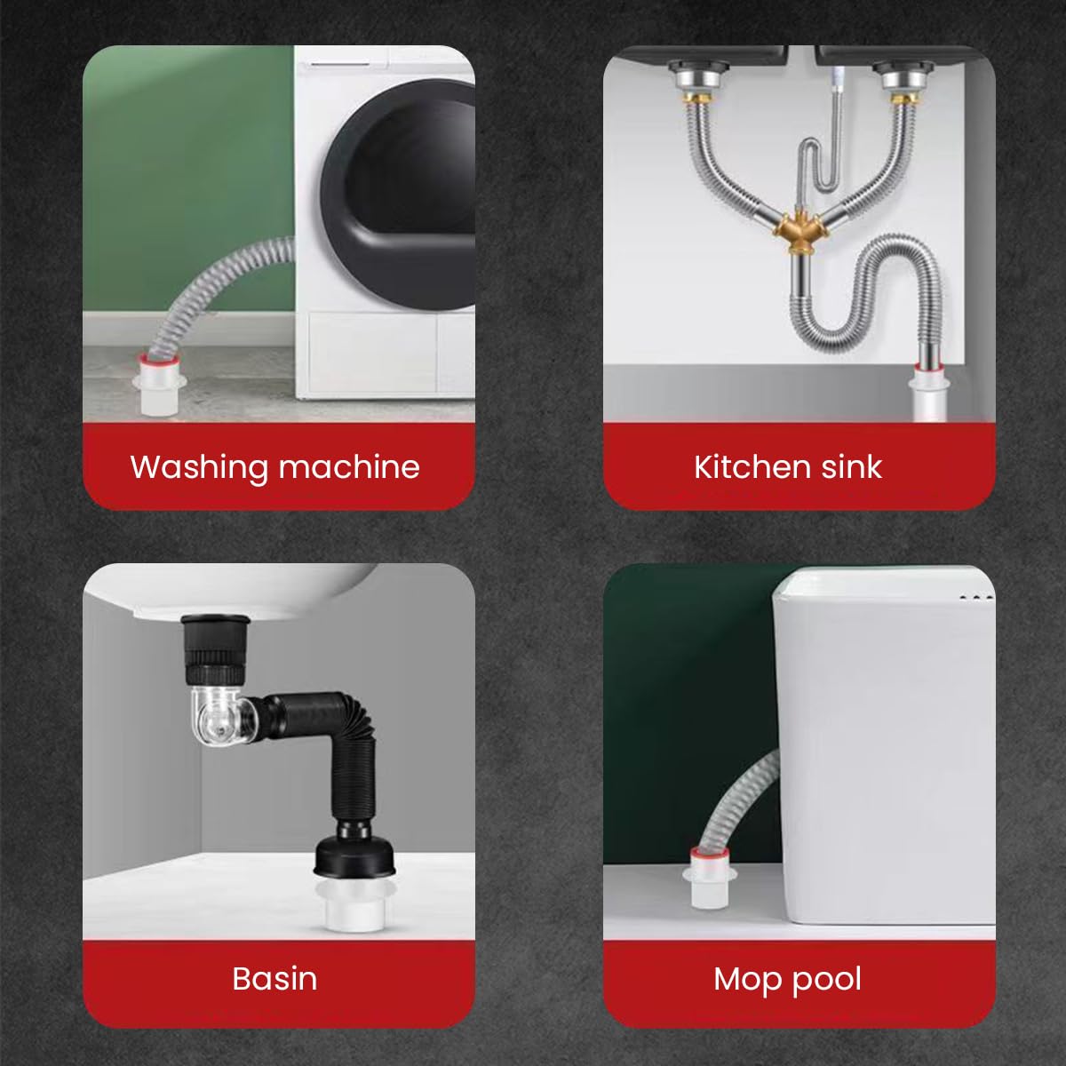 Serplex Sink Drain Kit for Bathroom and Kitchen featuring Gravity-Controlled Drainer 32mm