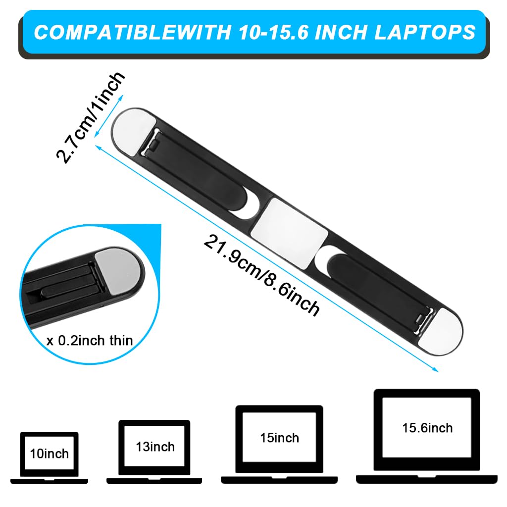 ZORBES Laptop Riser with 5cm and 8cm Dual Height Adjustment for Ergonomic Use | 0.5mm Slim Traceless Self Adhesive Stand