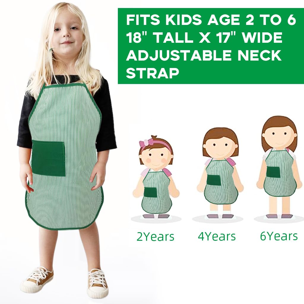 HASTHIP Kids Baking Set for Pretend Play with 15Pcs Tools and Waterproof Apron | Chef Costume