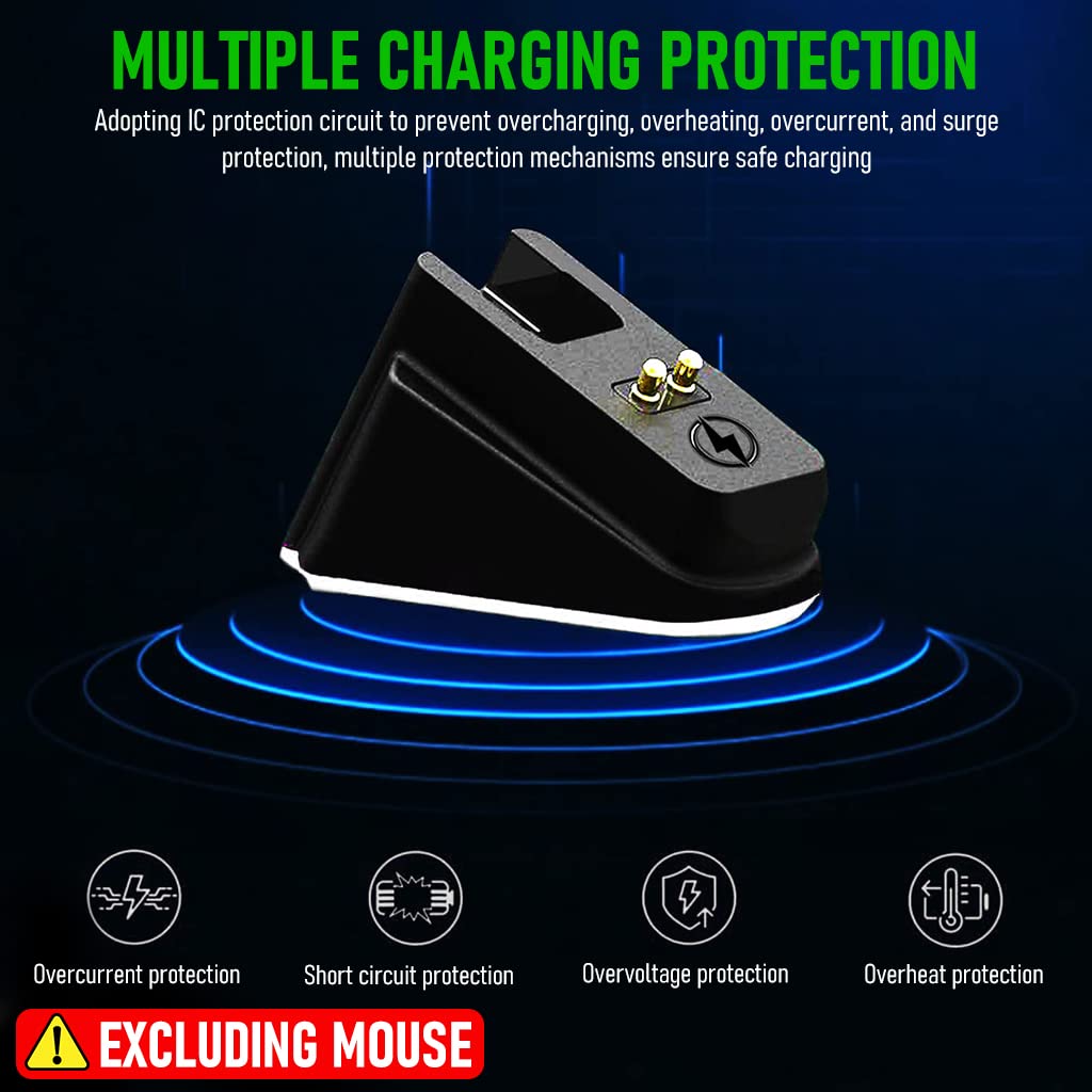 Verilux Mouse Charging Dock for Razer Naga V2 HyperSpeed with Anti Slip Base | Compatible with DeathAdder V2 Pro and Viper Ultimate