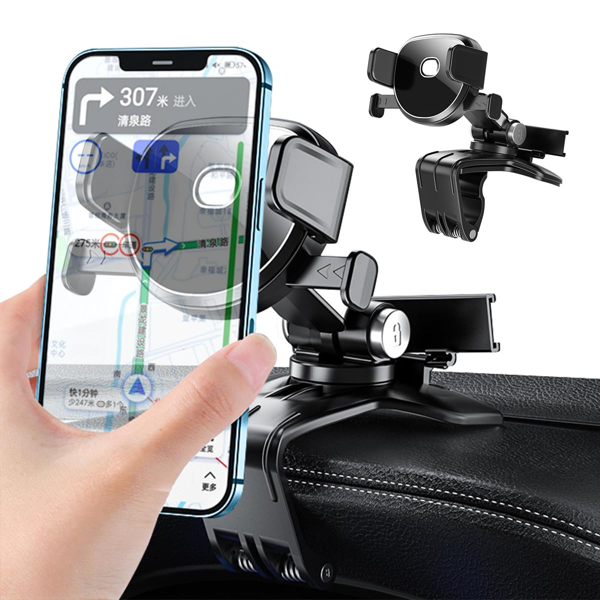 STHIRA Mobile Holder for Car Dashboard with 360° Adjustable Rotation | Universal Fit for Smartphones