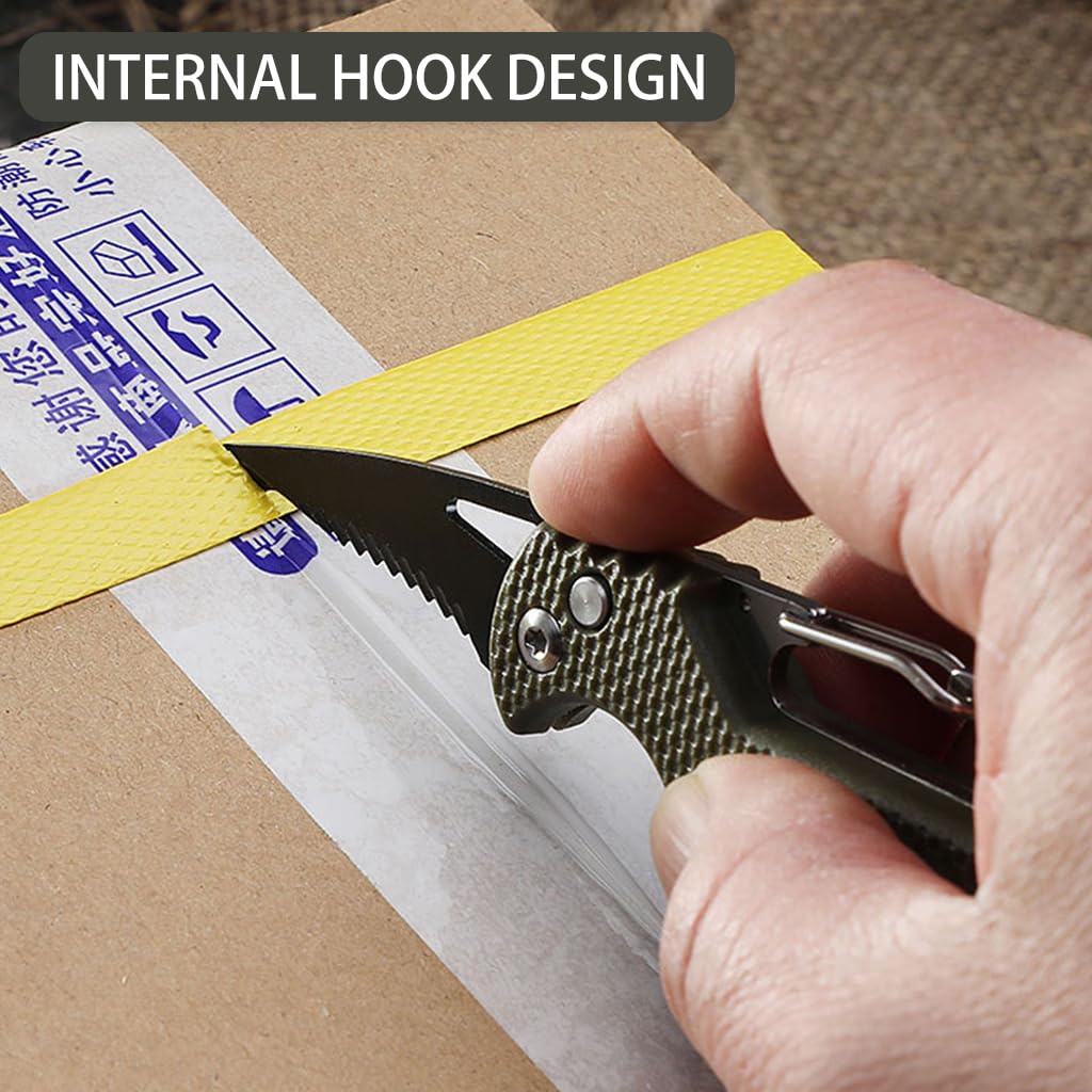 Proberos Stainless Steel Pocket Multi Tool Cutter with Hook Tip & Mini Saw Blade | Ergonomic Anti Slip Handle for DIY and Outdoor Use