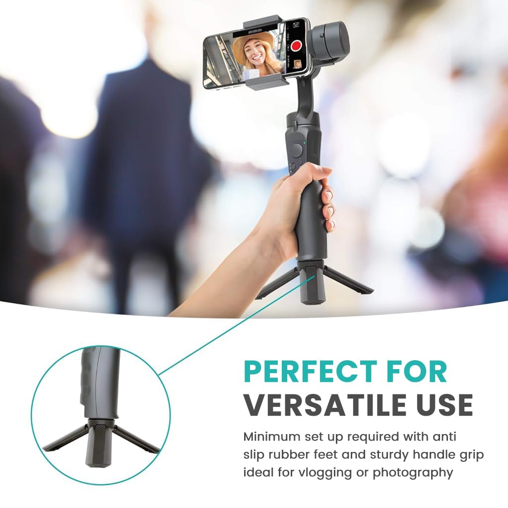 Zibuyu Mini Tripod for Camera and Phone with 1/4 inch Screw featuring Folding Design | Black ABS Desktop Stand for Photography and Vlogging