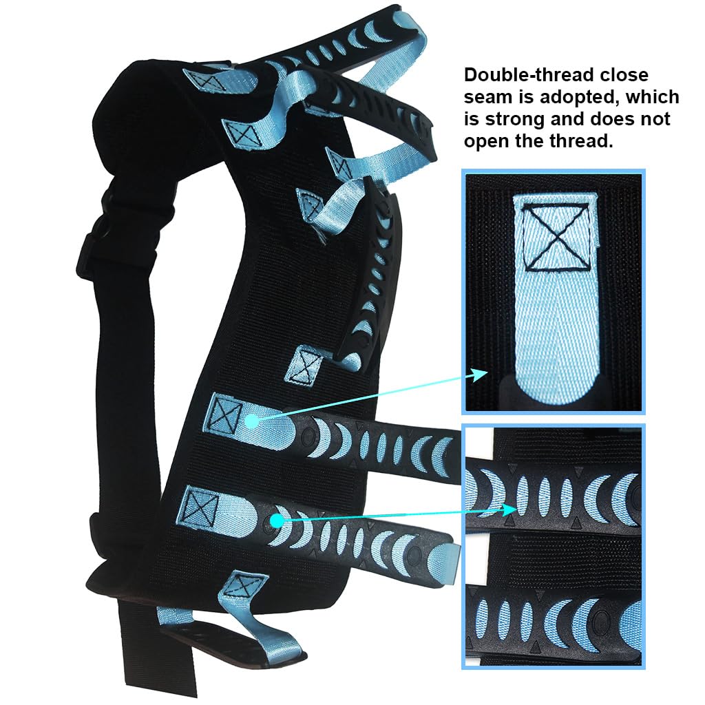 Hannea Gait Belt for Elderly Patients with 4 Handles Adjustable 35–50 in Nylon | Walking Assist Aid